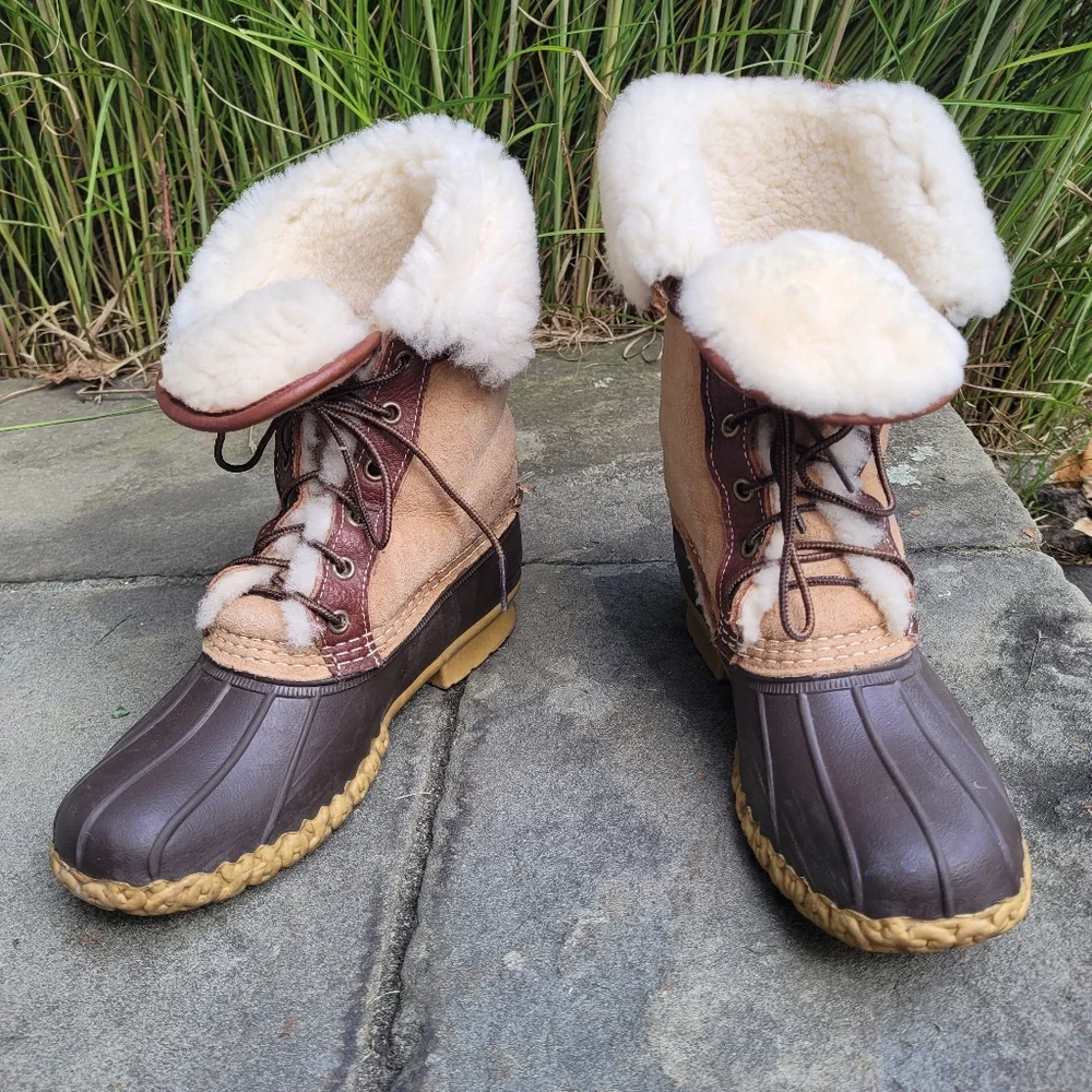 L.L.Bean Shearling Duck Boots Signature Wicked Good Boots